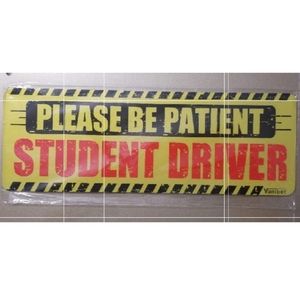 magnetic sign PLEASE BE PATIENT STUDENT DRIVER car magnet, reflective